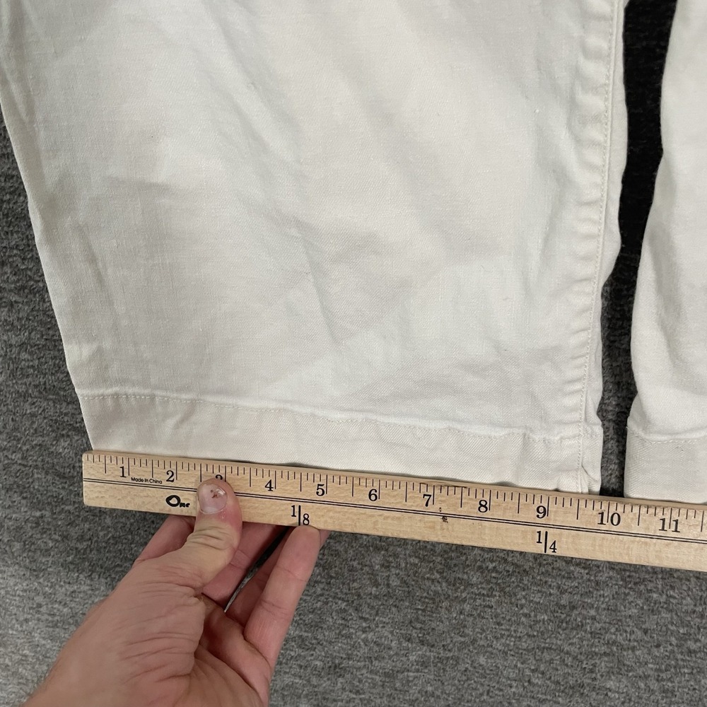 Maeve Anthropologie Pants Womens 26 White The Colette Wide Leg Cropped Linen - Picture 5 of 13